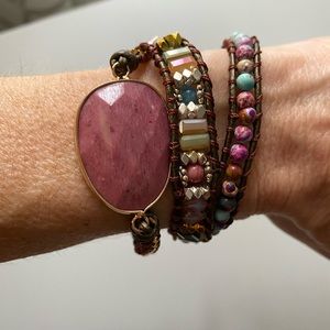 UNO de 50 wrap bracelet with pretty stones